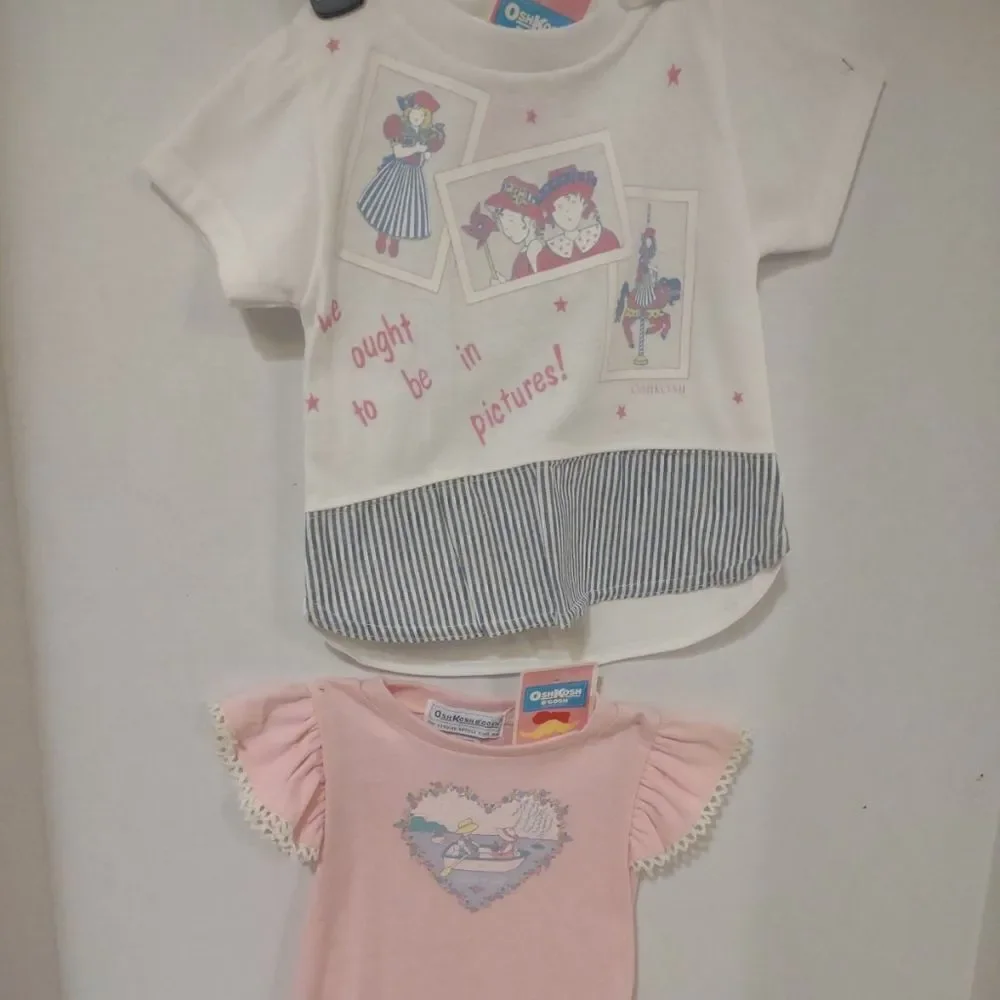👍 Vintage Oshkosh 2T Set of Two Shirts Very HTF 1980s. K1